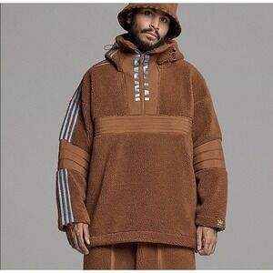 Adidas x IVY Park Beyoncé Teddy Unisex Jacket hoodie XL Brown Sherpa H18991